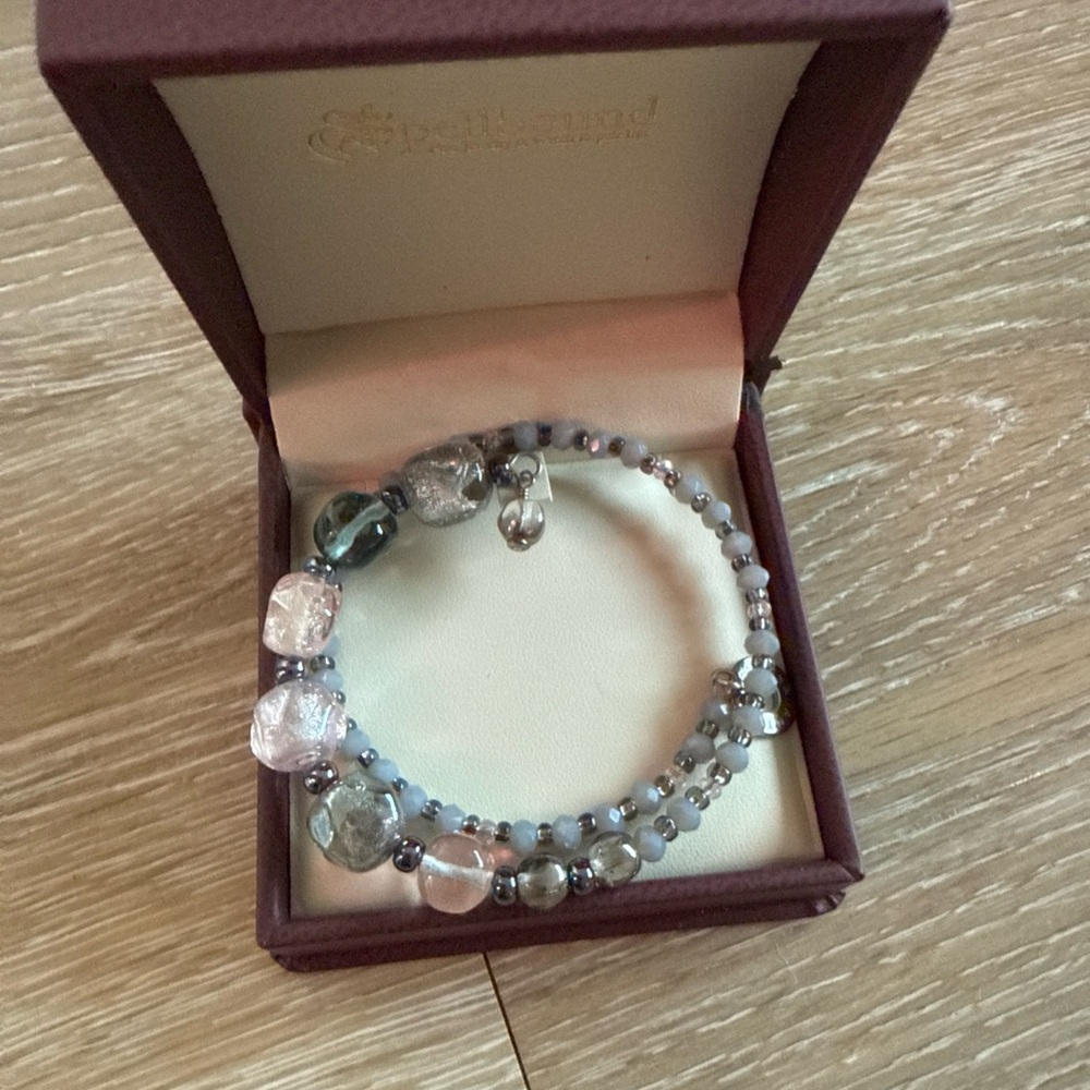 Multicolor beaded wrap around stretchy bracelet for small wrists